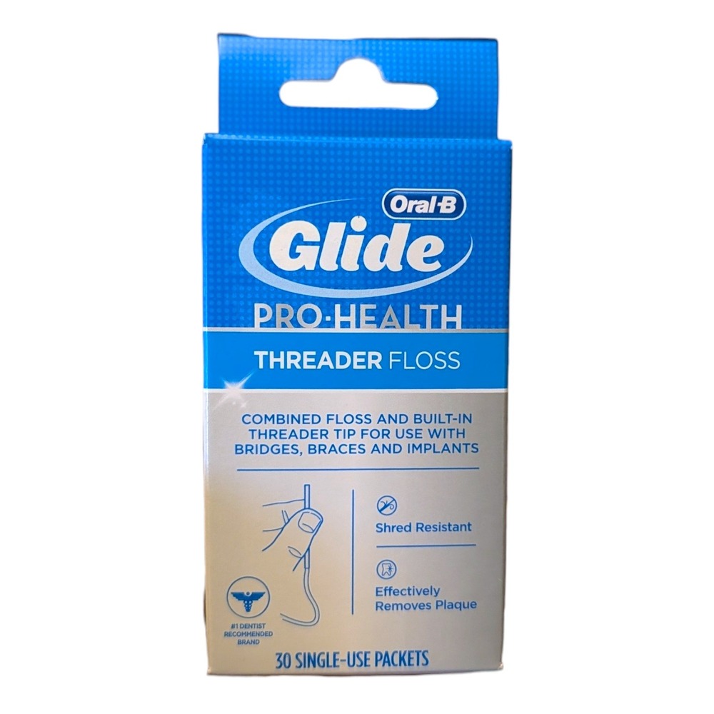 Oral-B Glide Pro-Health Threader Floss Single Use 30 Packets